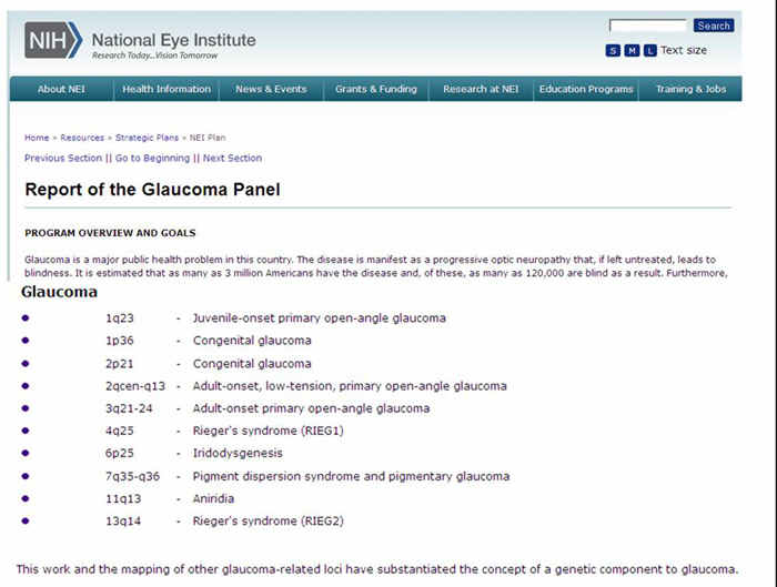 диагностическая панель генетический след в глаукоме